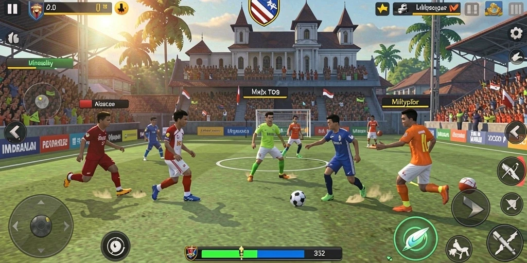 Tampilan utama permainan yang menarik dan intuitif.