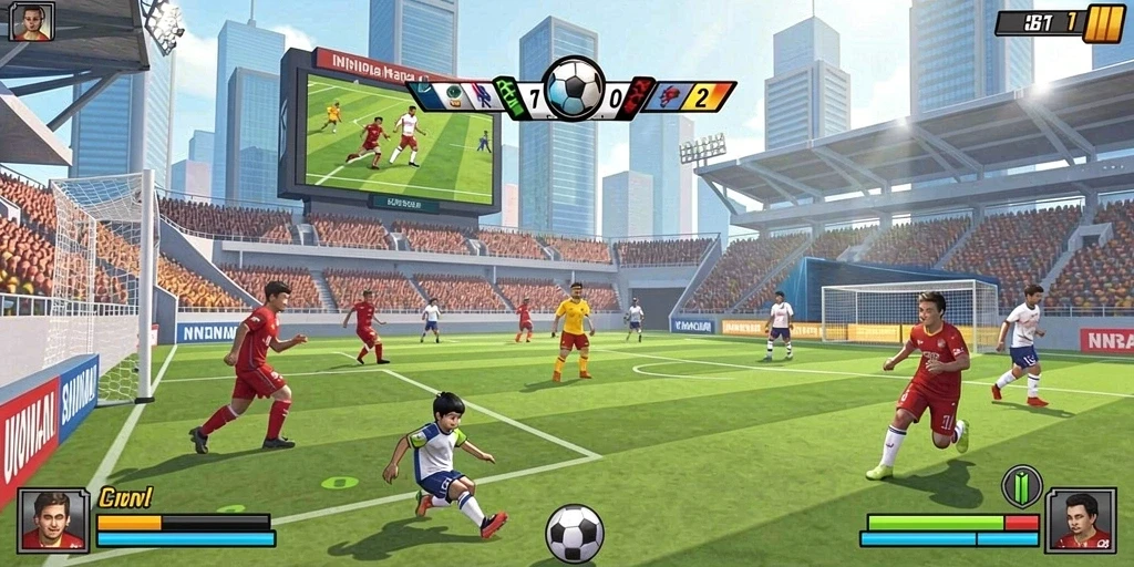 Screenshot menampilkan antarmuka permainan yang menarik.