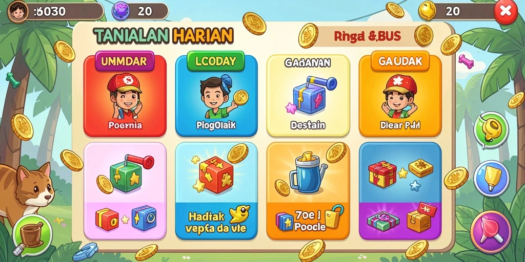 Screenshot menunjukkan karakter utama dalam pertarungan epik.