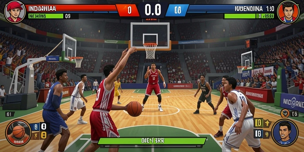 Screenshot dari level pertama yang menentang.